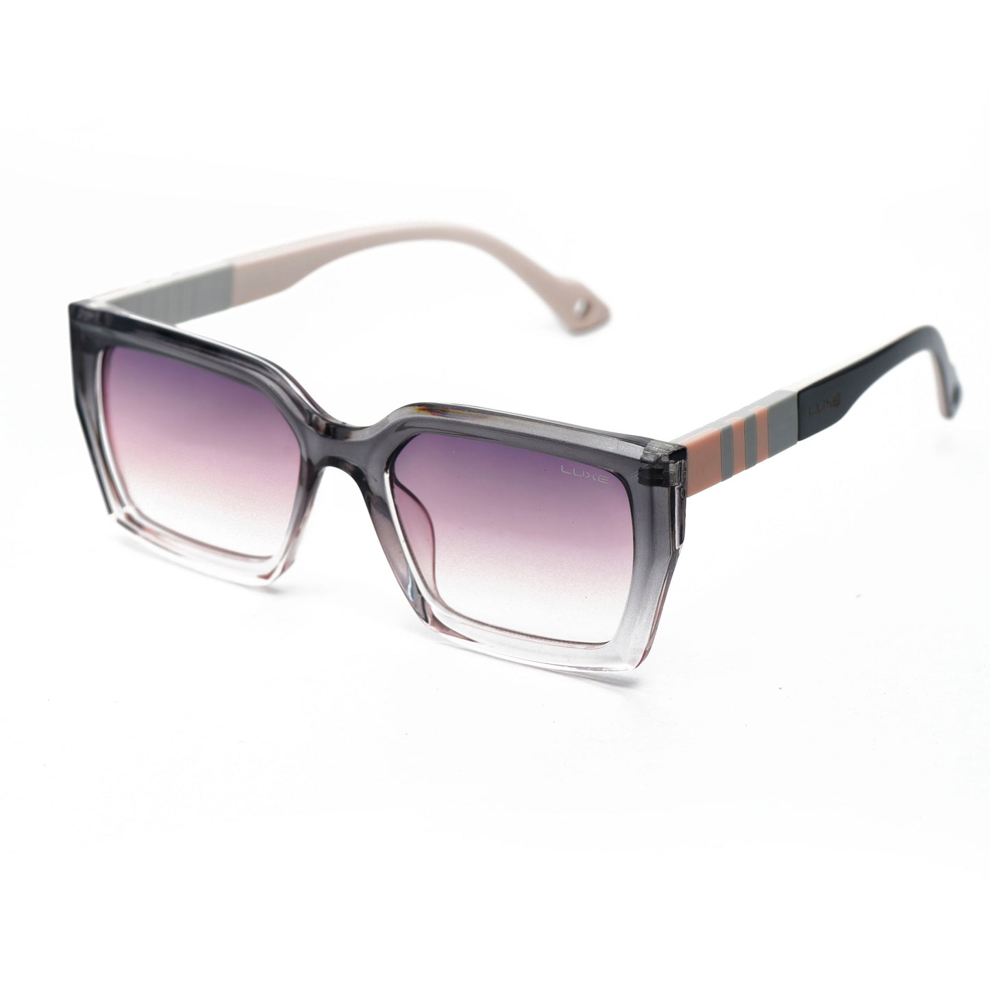 Luxe Shades "Amber Glaze" - Chic Gradient Rectangle Sunglasses