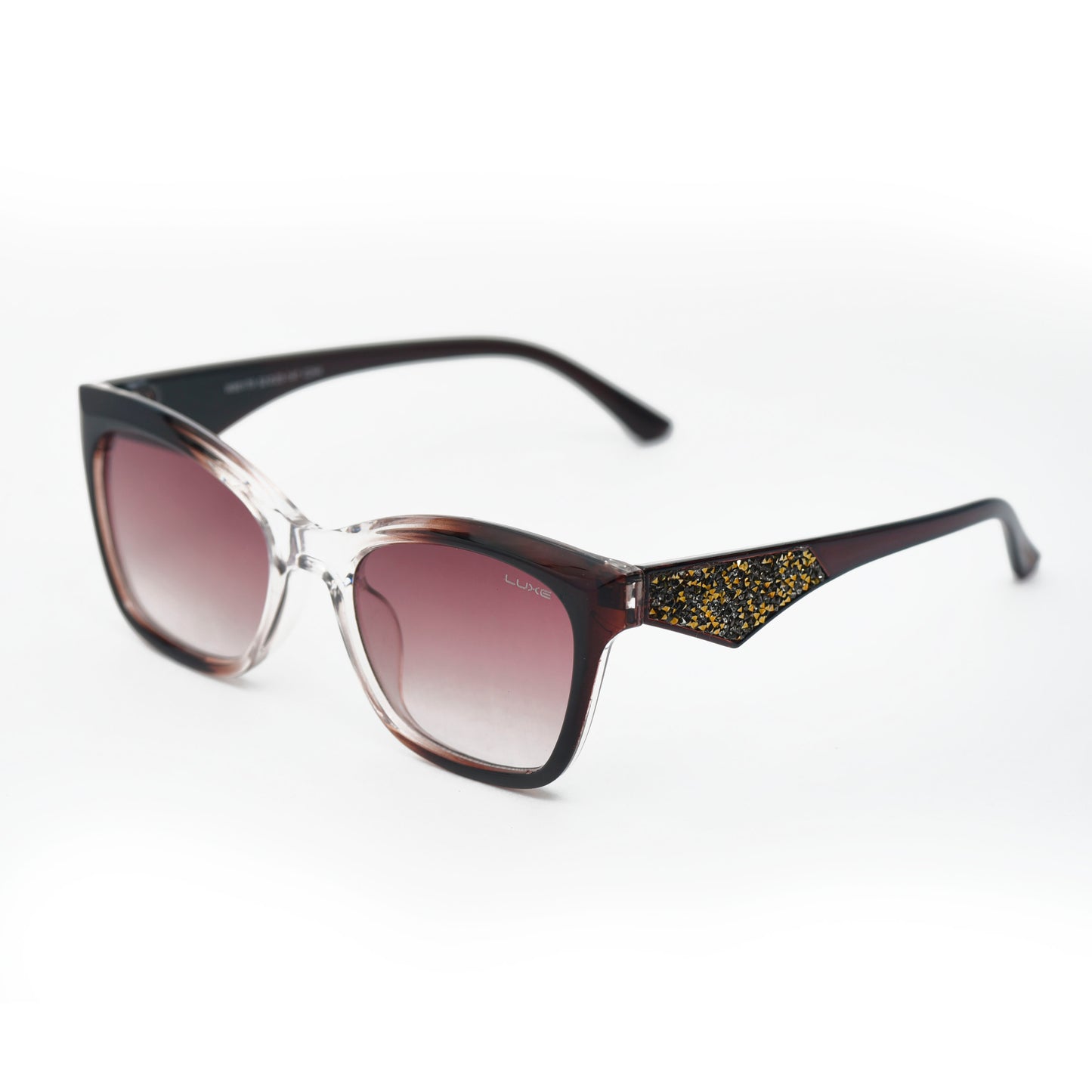 Luxe Shades "Radiant Aura" - Elegant Gradient Sunglasses with Textured Accents