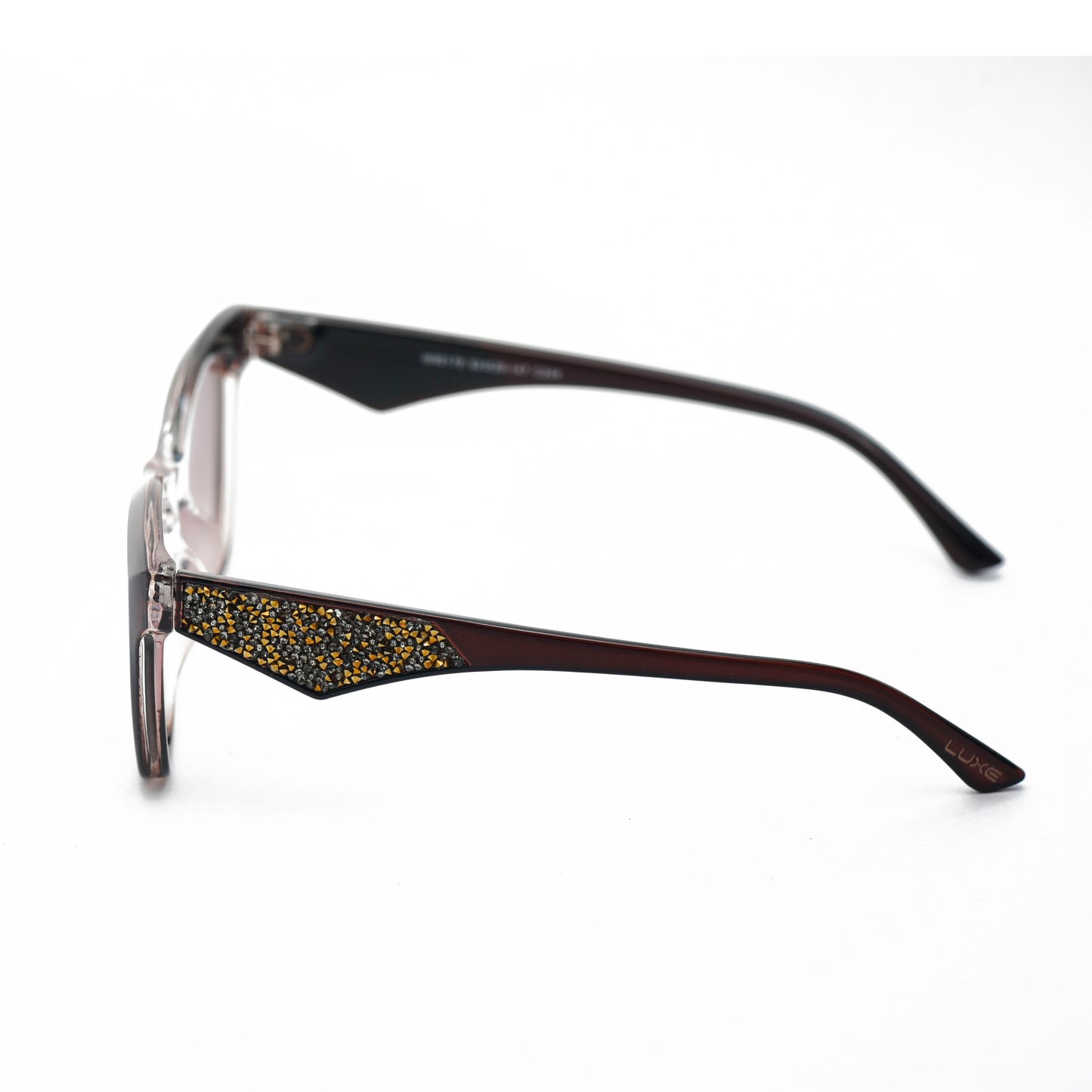 Luxe Shades "Radiant Aura" - Elegant Gradient Sunglasses with Textured Accents