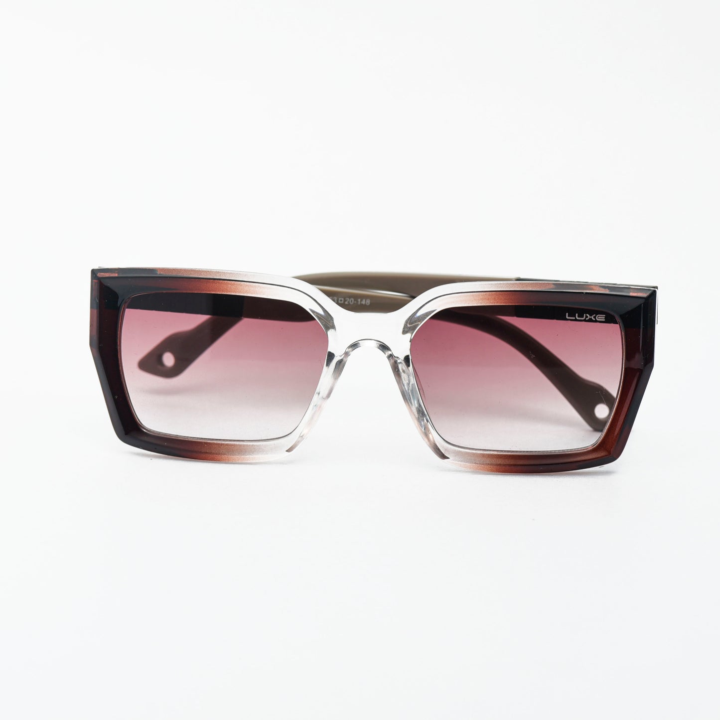 Luxe Shades "Amber Glaze" - Chic Gradient Rectangle Sunglasses