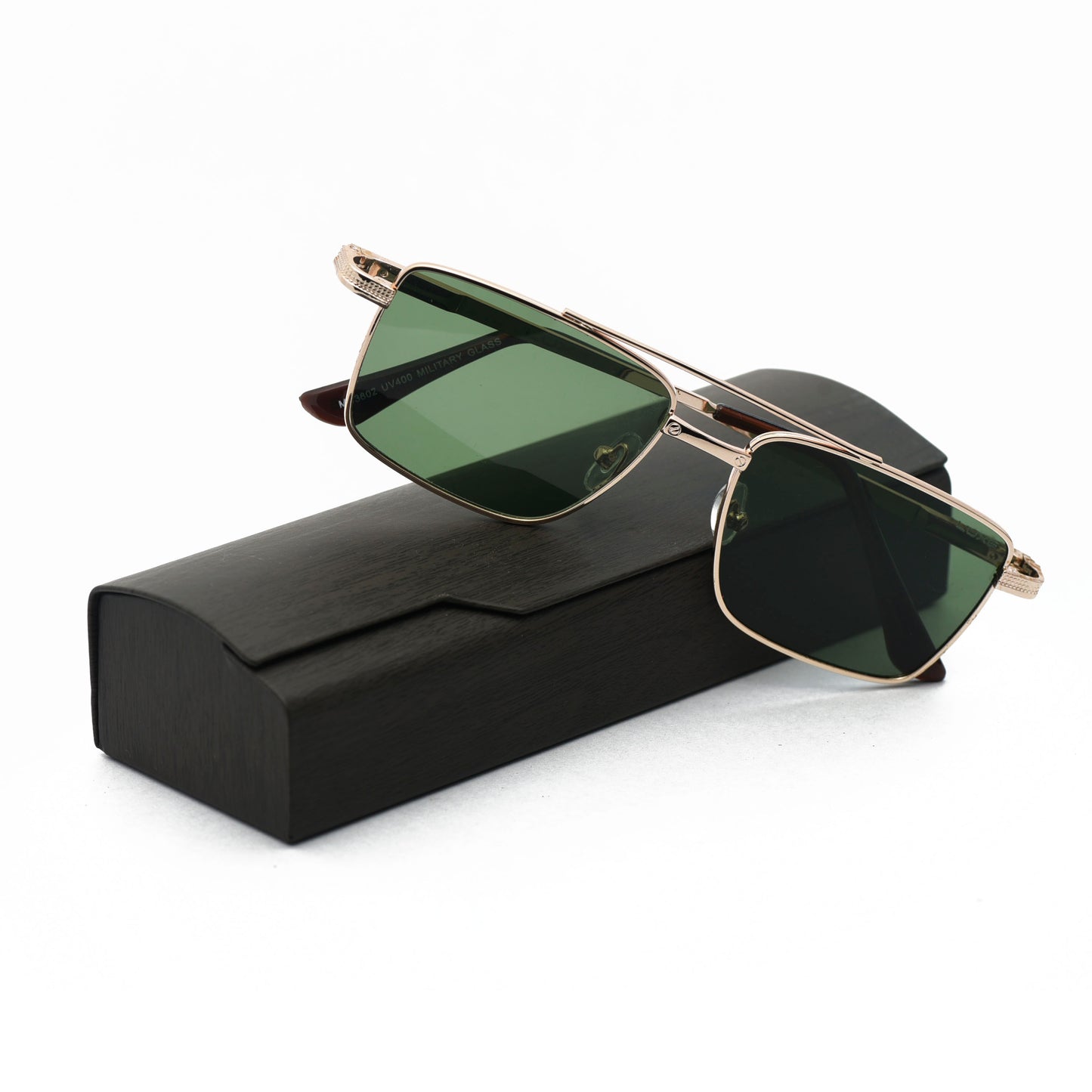 Luxe Shades "Silver Gaze" - Sleek Rectangular Aviator Sunglasses
