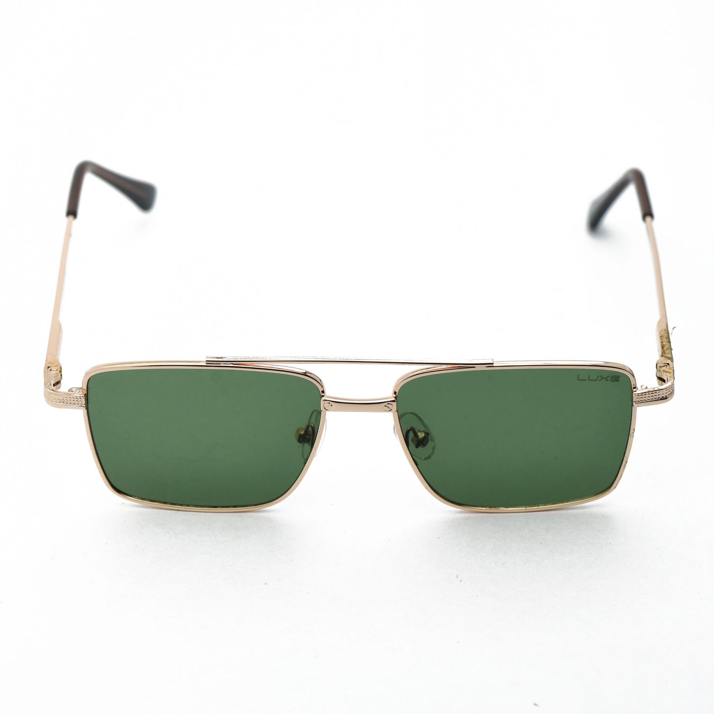 Luxe Shades "Silver Gaze" - Sleek Rectangular Aviator Sunglasses
