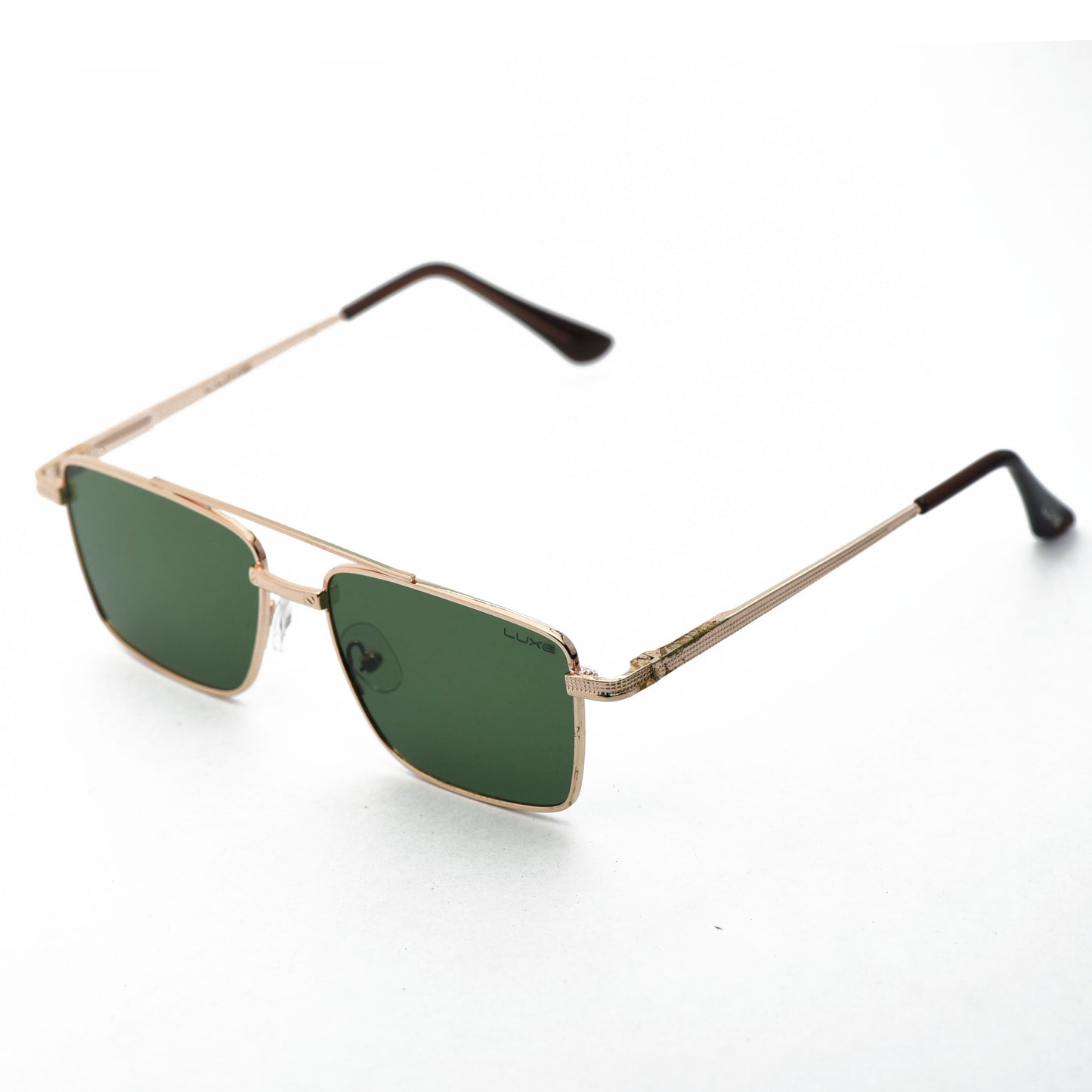 Luxe Shades "City Blade" - Sharp Rectangular Metal Sunglasses