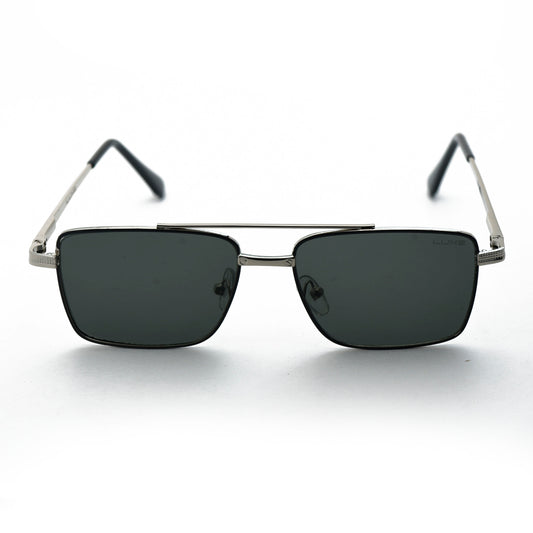 Luxe Shades "City Blade" - Sharp Rectangular Metal Sunglasses