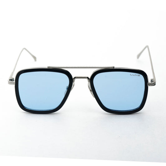 Luxe Shades "Iron Man Style" - Tony Stark Inspired Blue Lens Sunglasses