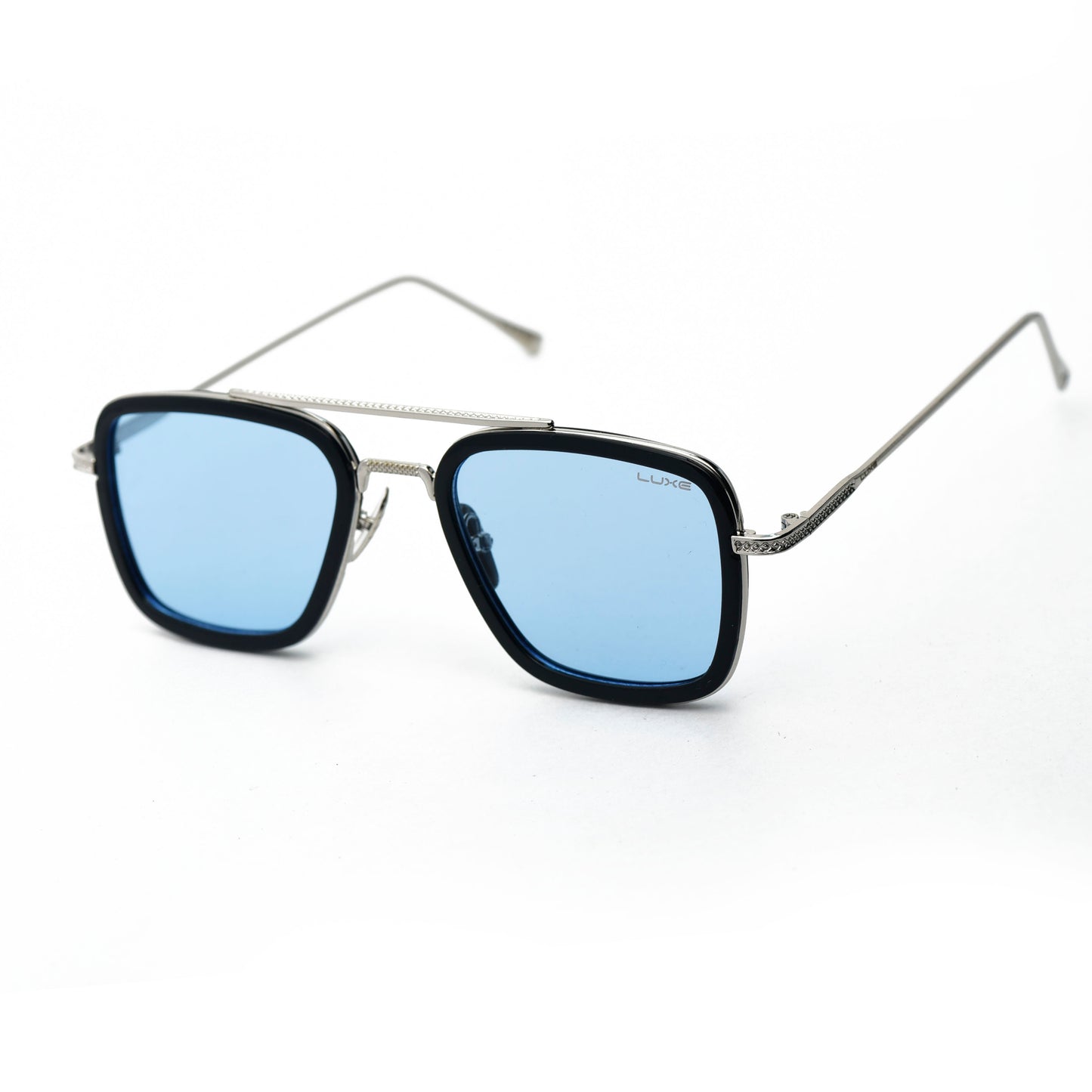 Luxe Shades "Iron Man Style" - Tony Stark Inspired Blue Lens Sunglasses