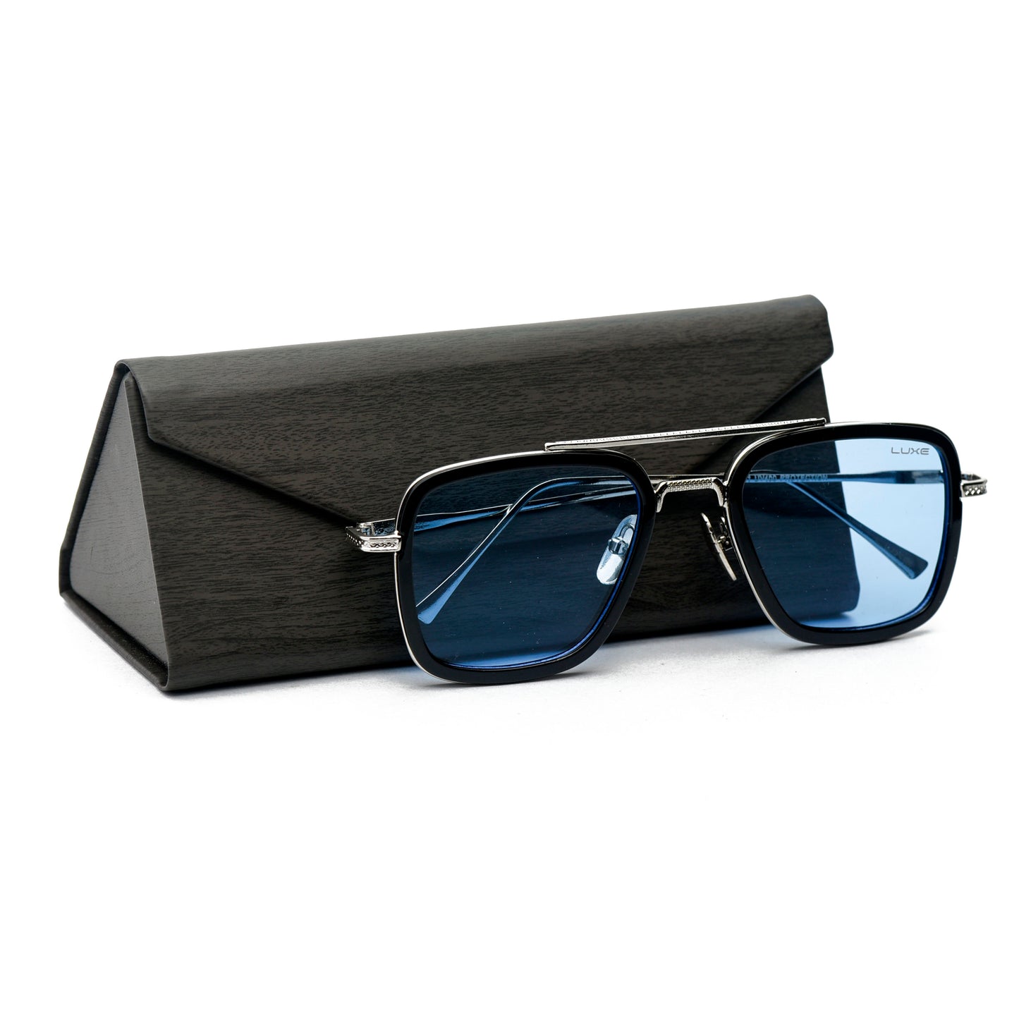 Luxe Shades "Iron Man Style" - Tony Stark Inspired Blue Lens Sunglasses