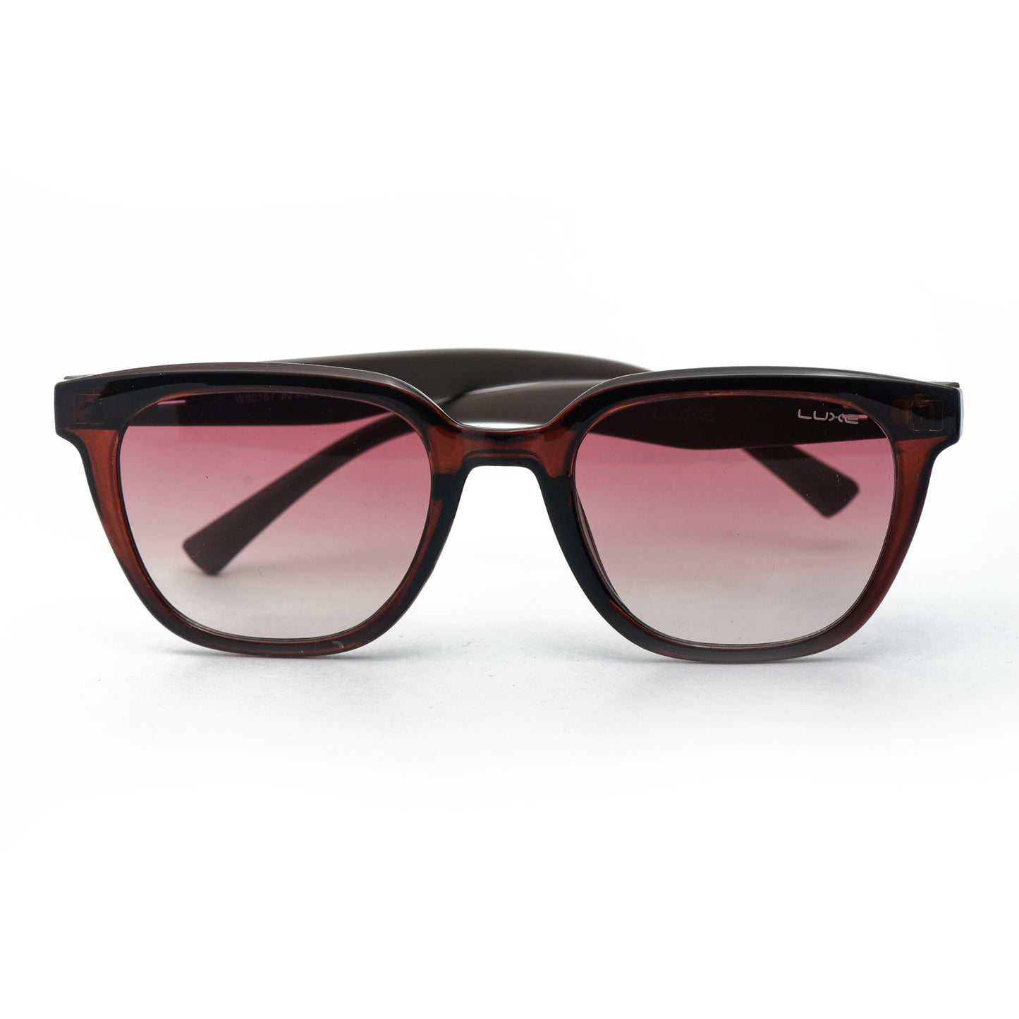 "Crimson Chic" Gradient Square Sunglasses