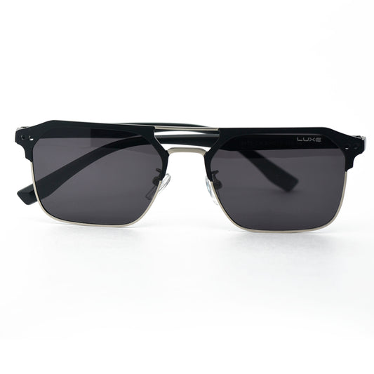 LUXE Semi-Rimless Black Sunglasses – Sharp. Sleek. Sophisticated.