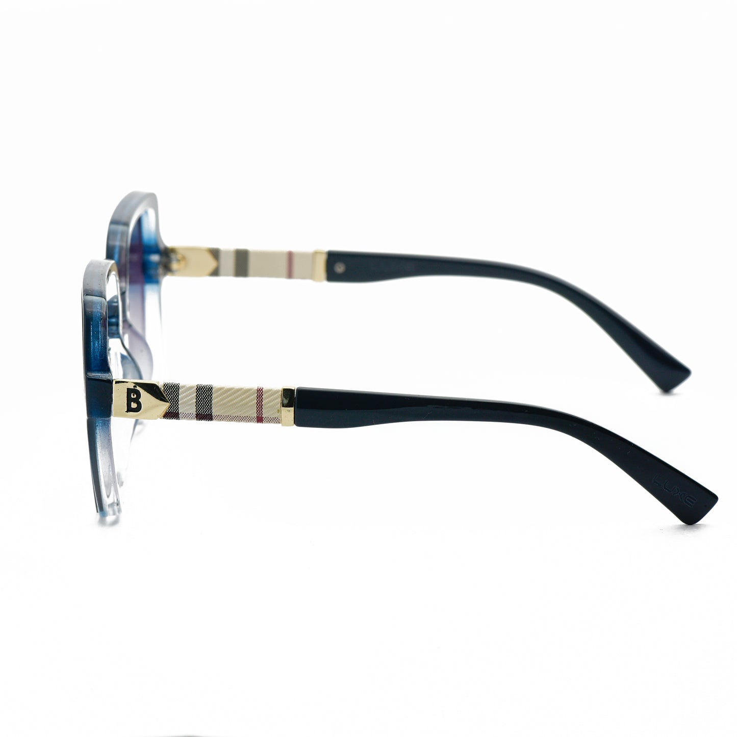 The Azure Gradient: Contemporary Oversized Eyewear