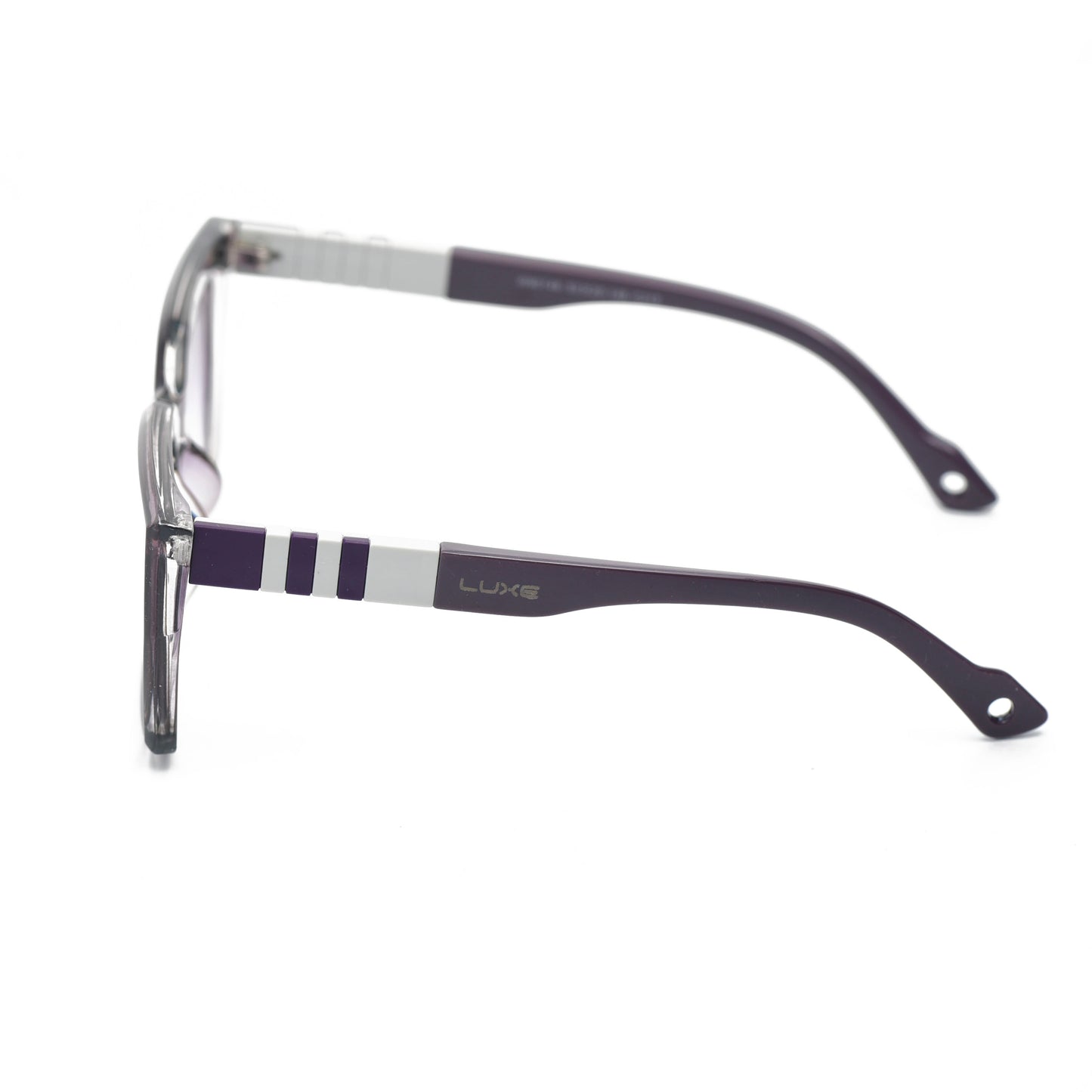 Luxe Shades "Pop Prism" - Bold Clear Frame Sunglasses with Striped Temples