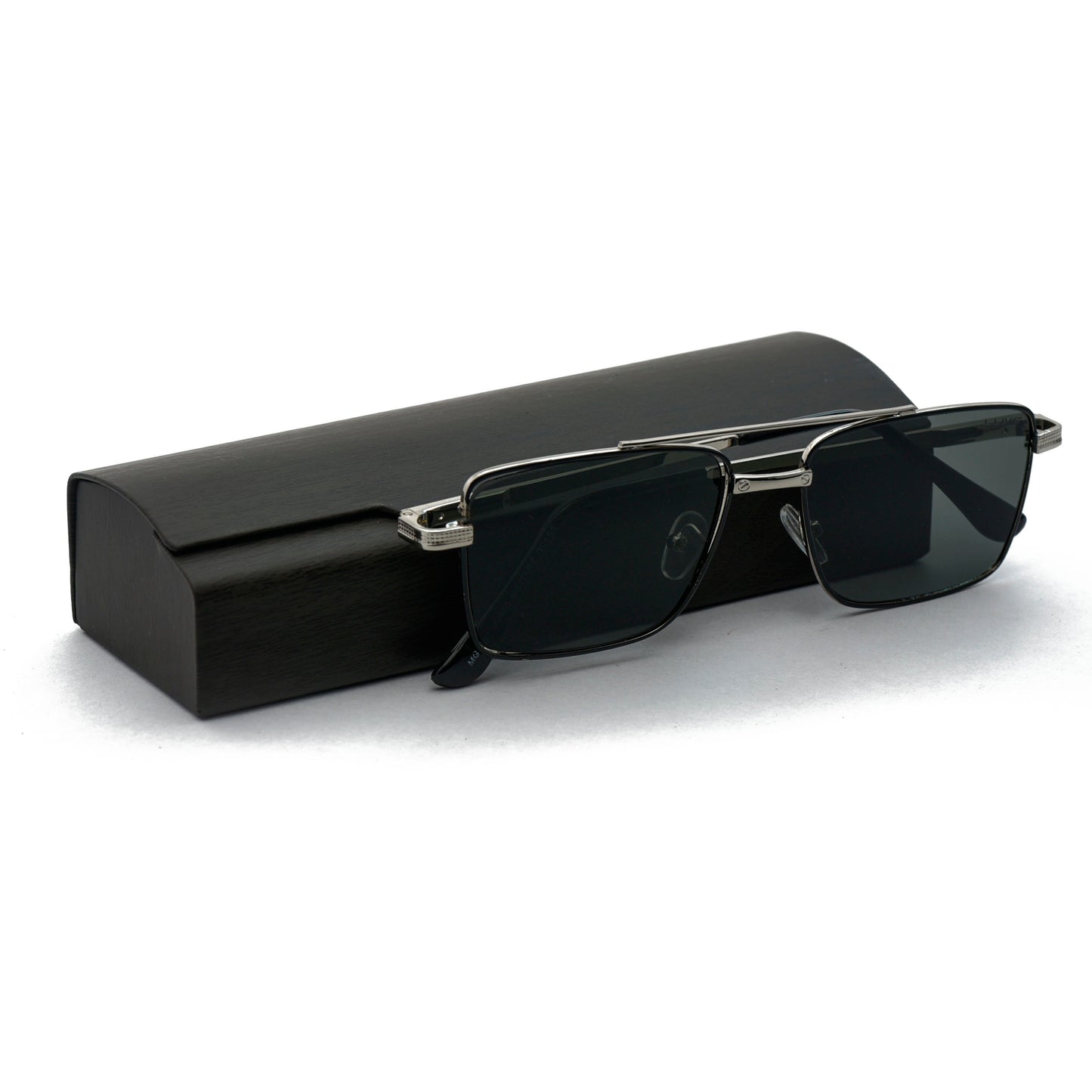 Luxe Shades "City Blade" - Sharp Rectangular Metal Sunglasses