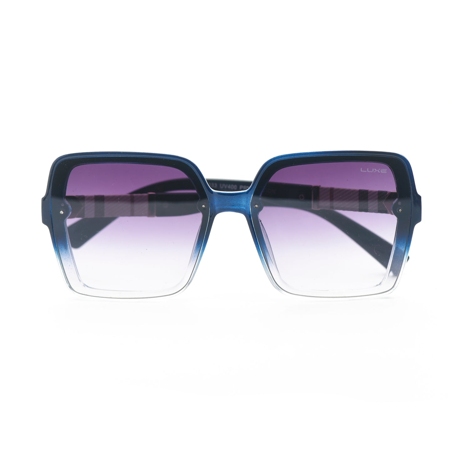 The Azure Gradient: Contemporary Oversized Eyewear